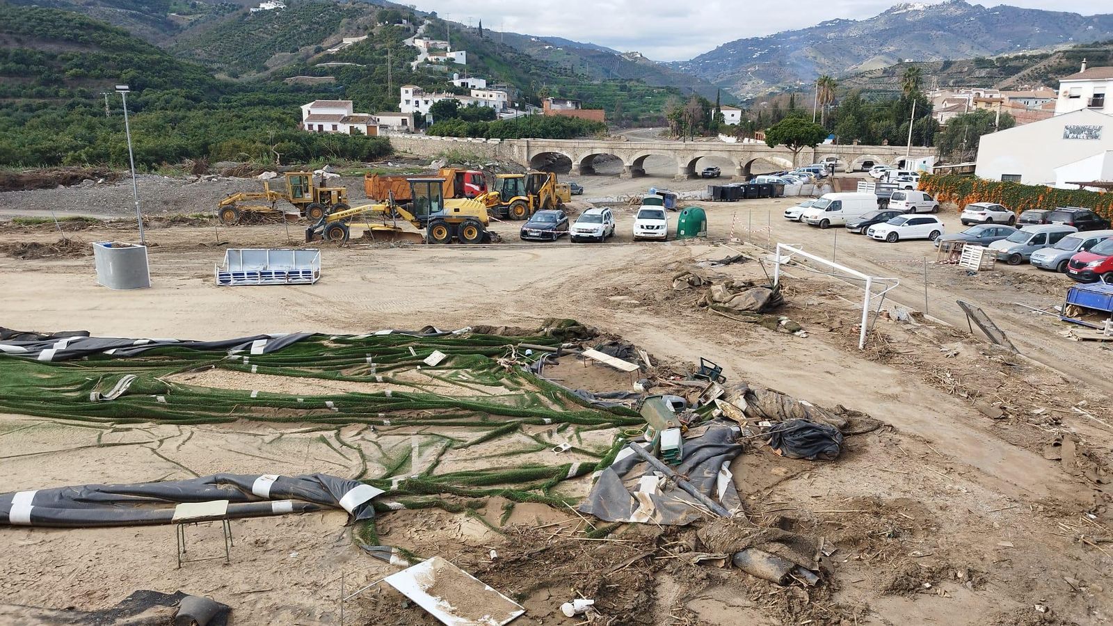 Zona del río Benamargosa un mes y medio después de la DANA