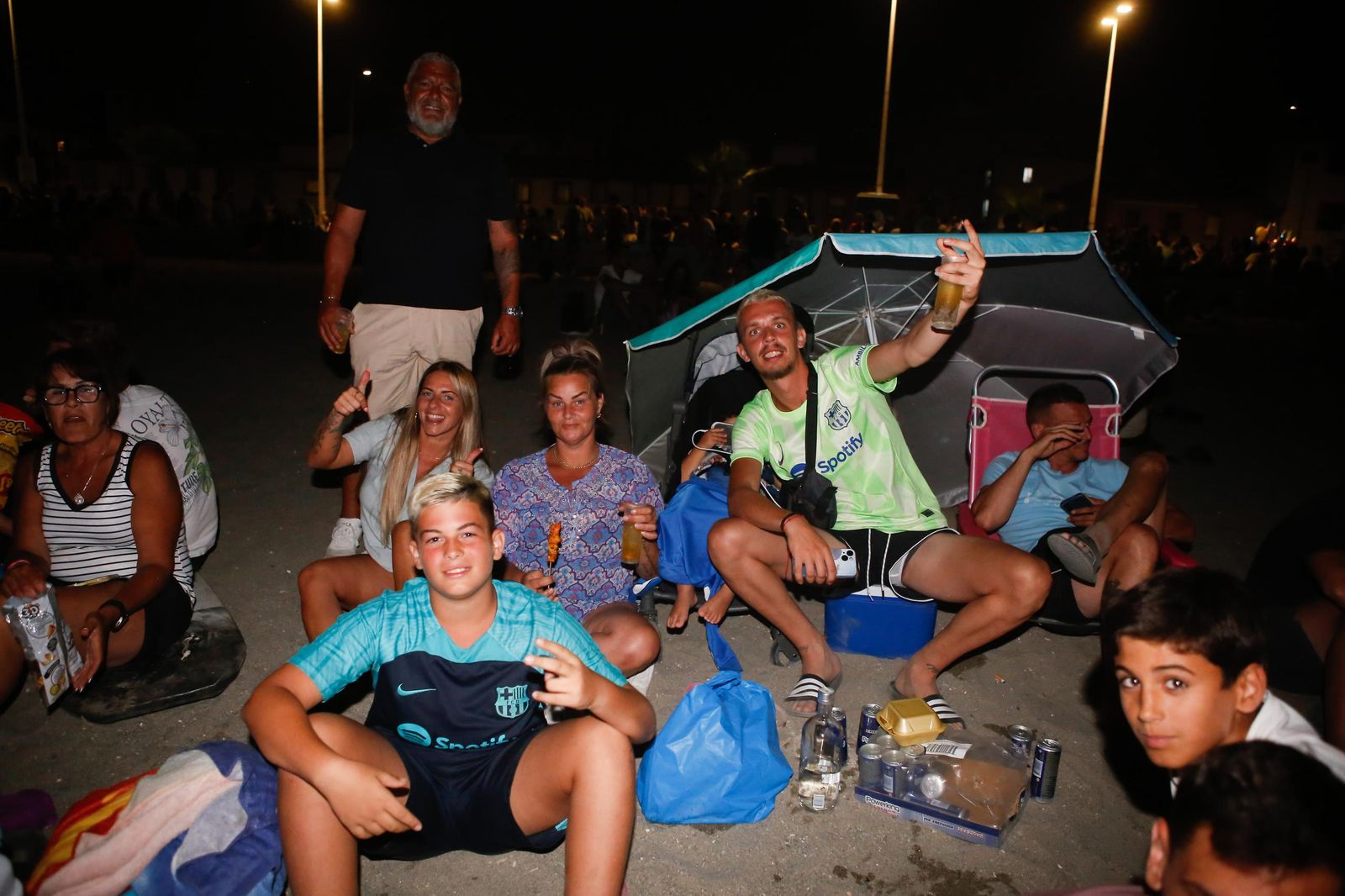Fotos de la noche de San Juan en las playas de La Línea.