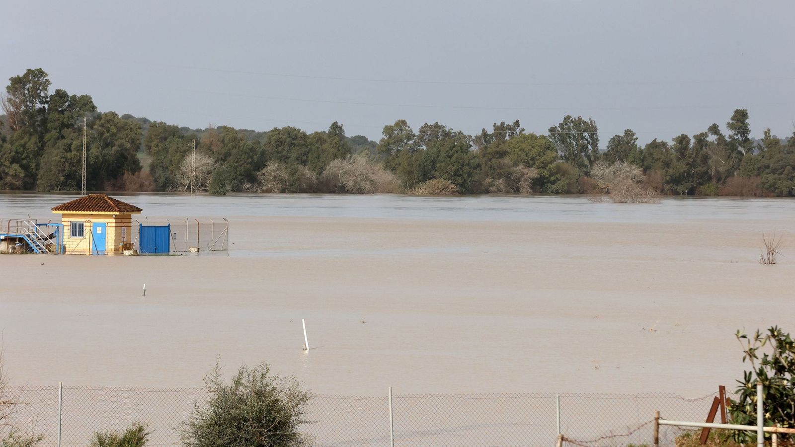 Así afronta la zona rural de Jerez la subida del río Guadalete