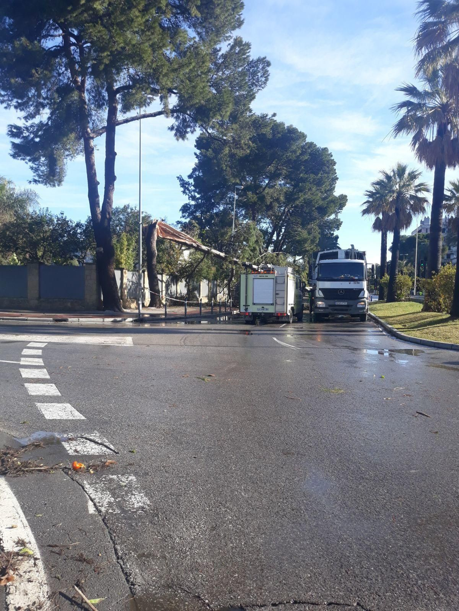 Las imágenes del paso del tornado en Jerez