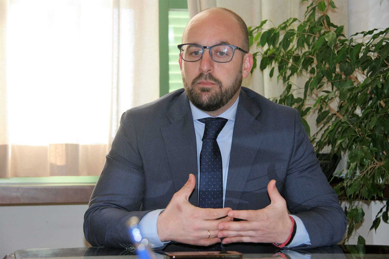 El alcalde, Germán Beardo, en su despacho.