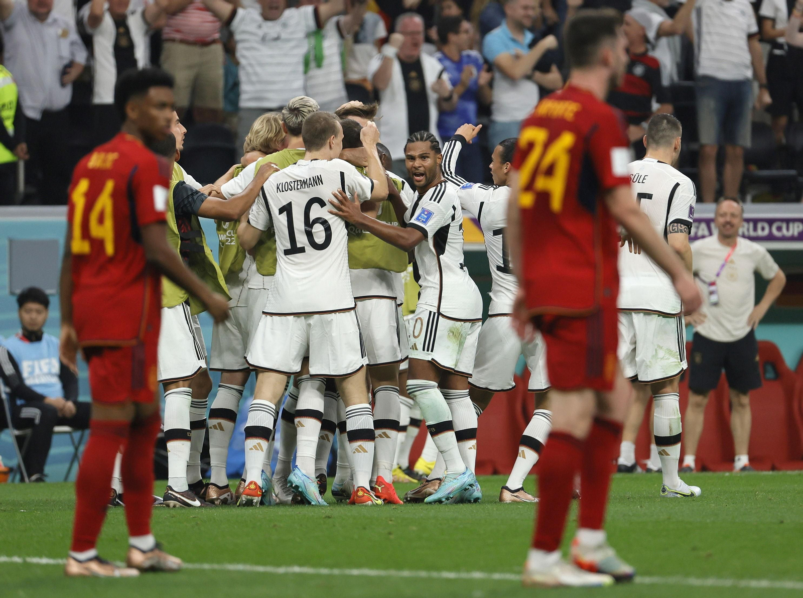 Las fotos del España-Alemania del Mundial de Qatar
