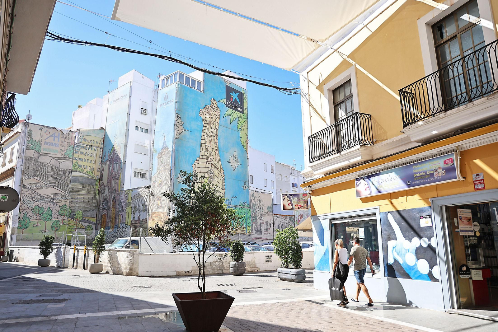 Imágenes de la zona donde irá ubicada la nueva Plaza Mayor de Huelva