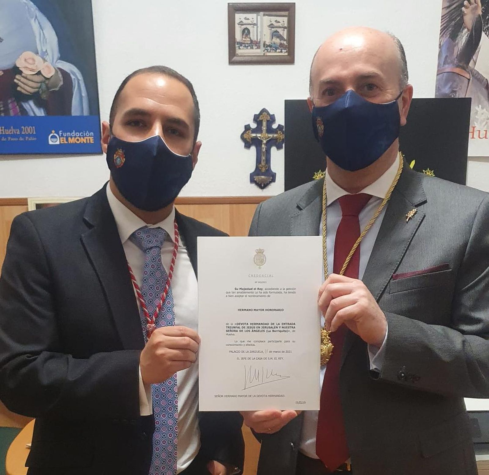 Confirmación del Rey Felipe VI como Hermano Mayor Honorario de La Borriquita.