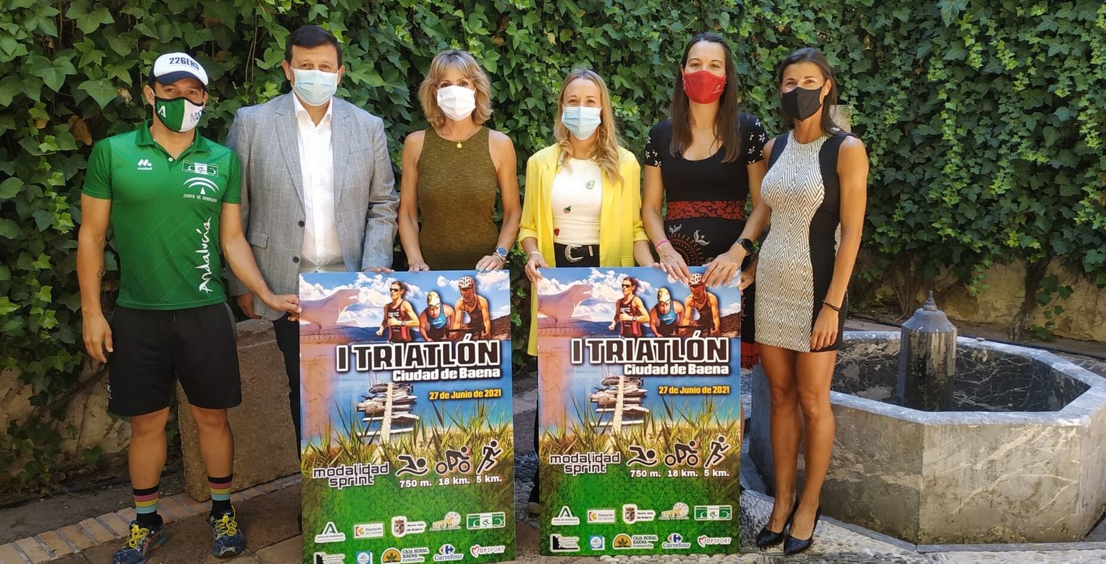 Imagen del acto de presentación del I Triatlón Ciudad de Baena.