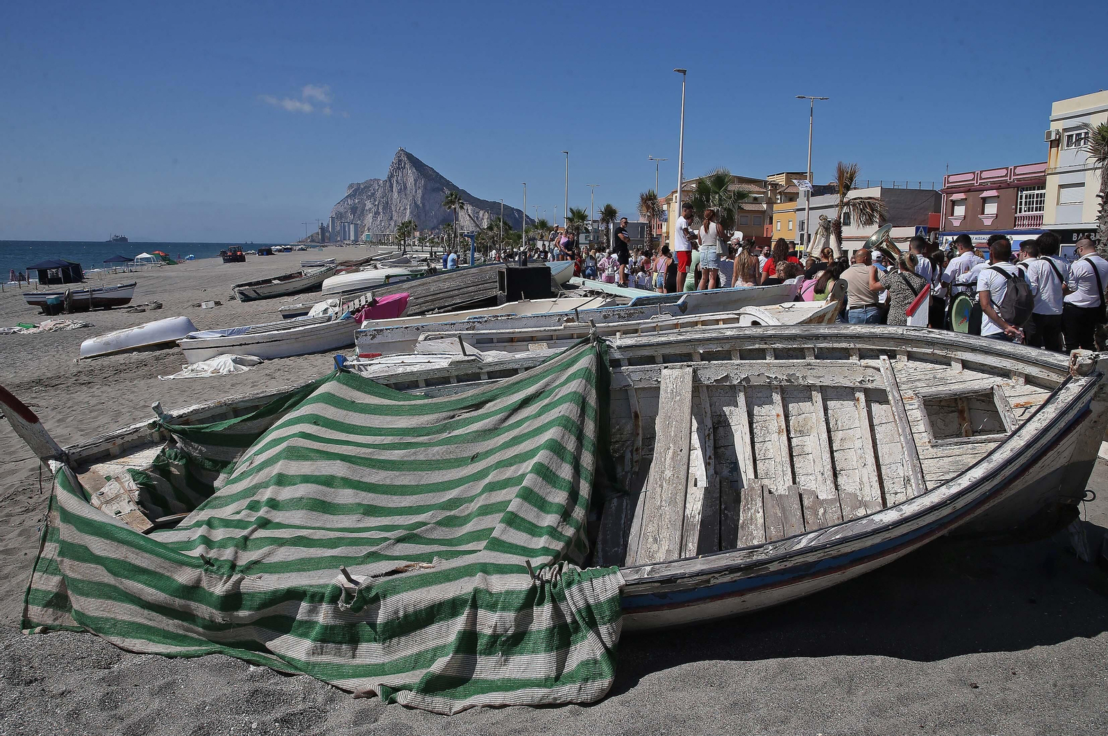 Fotos de la primera procesión infantil de la Virgen del Carmen en La Línea