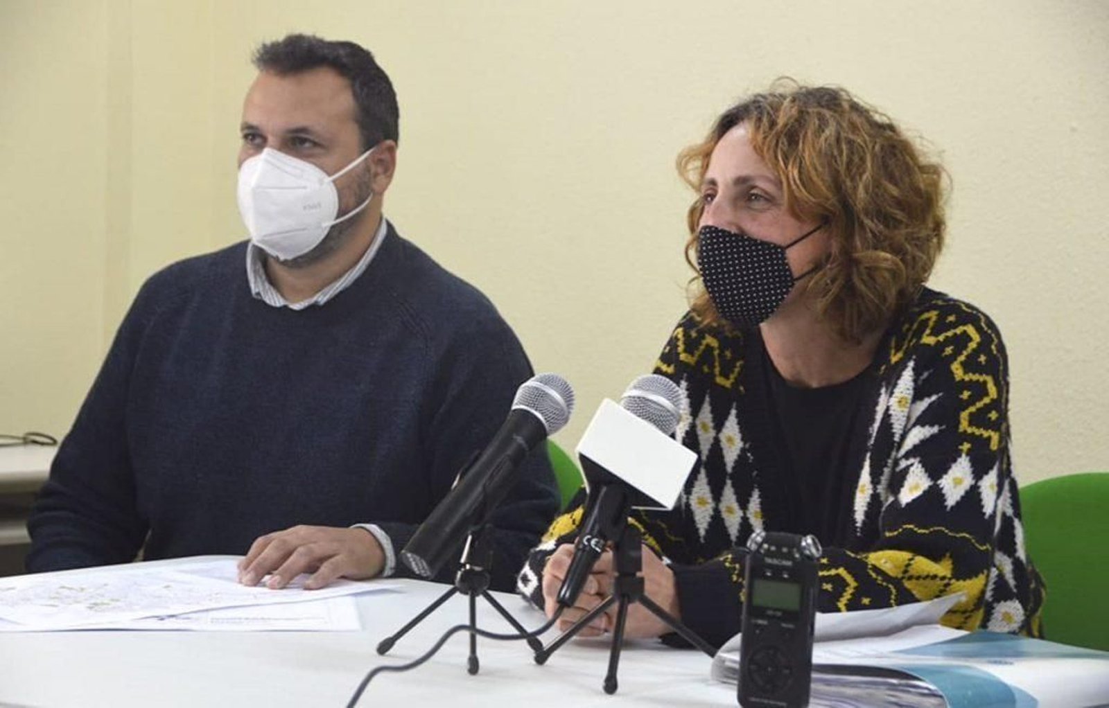 Imagen de la rueda de prensa de Ganemos Jerez. Imagen de la rueda de prensa de Ganemos Jerez.