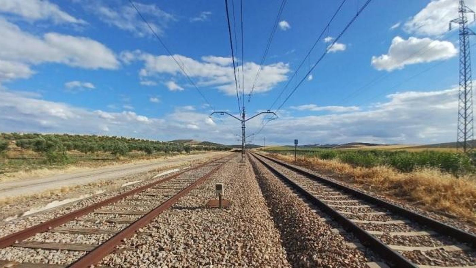 Vías de la estación de Fernán Núñez.