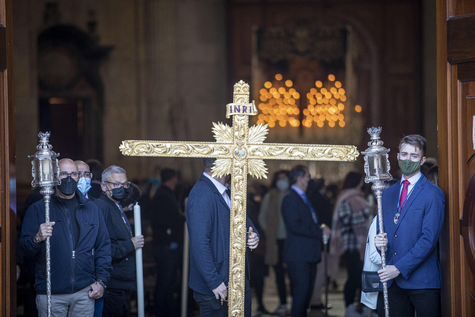 Imágenes del regreso de La Palma a su templo en la Semana Santa de Cádiz 2022