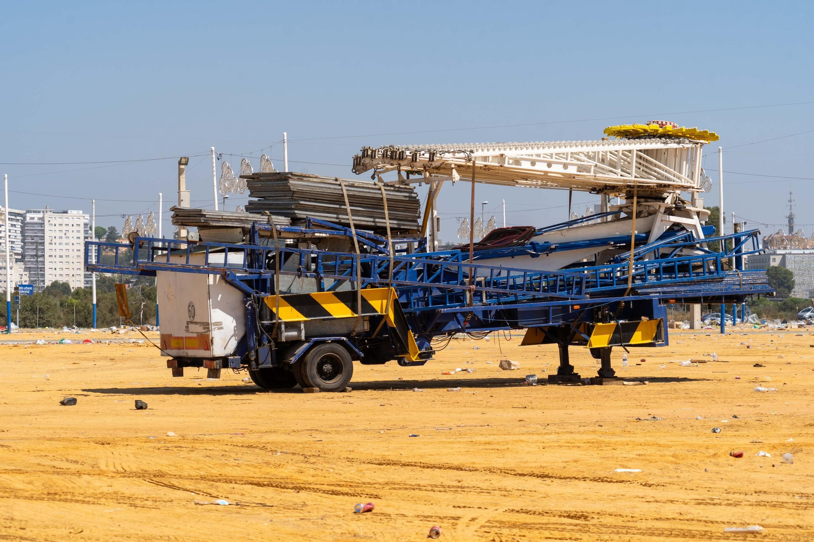 Imágenes del recinto de las Fiestas Colombinas días después de su final