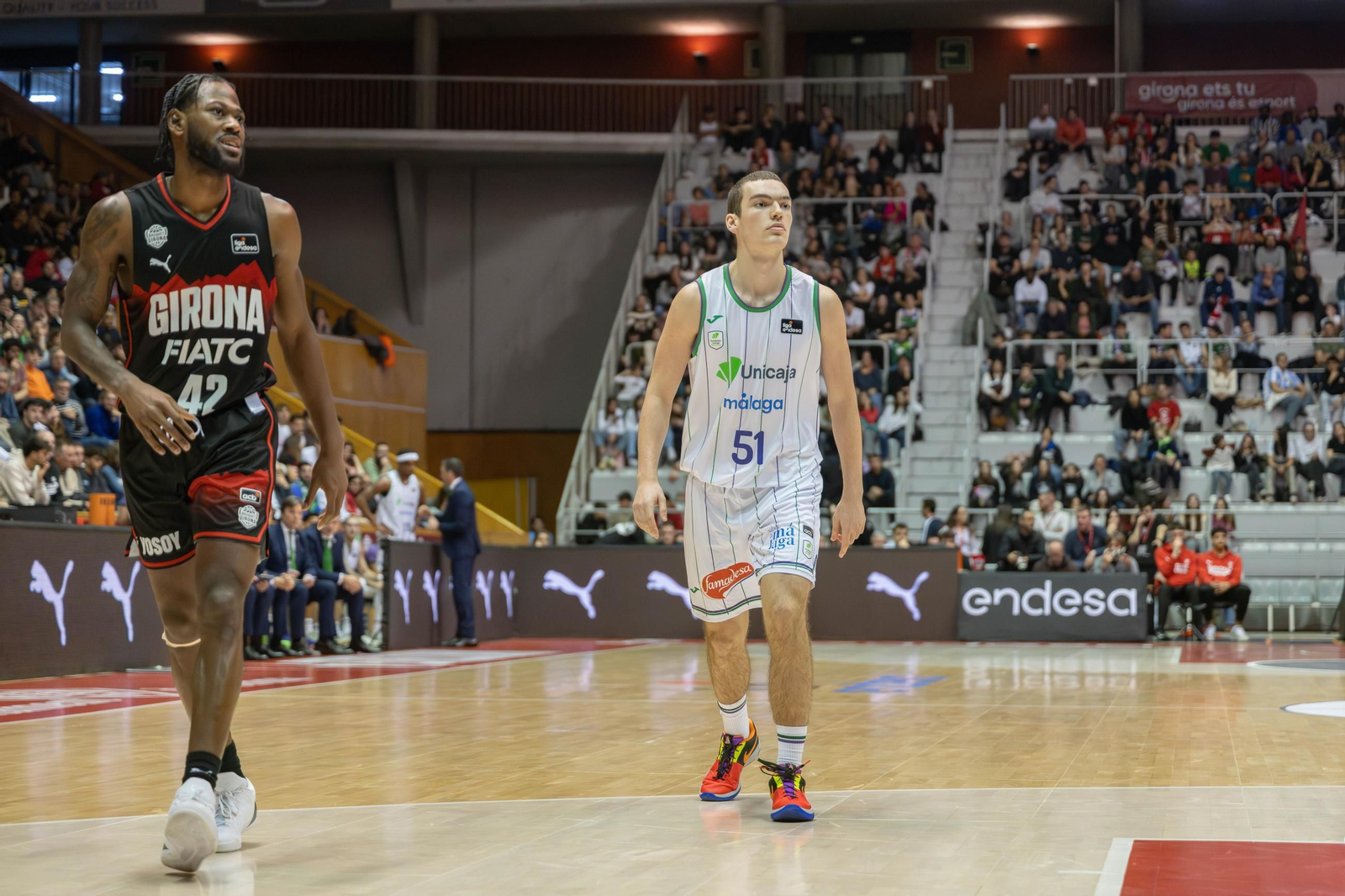 Manu Trujillo, en su debut en ACB en Girona.