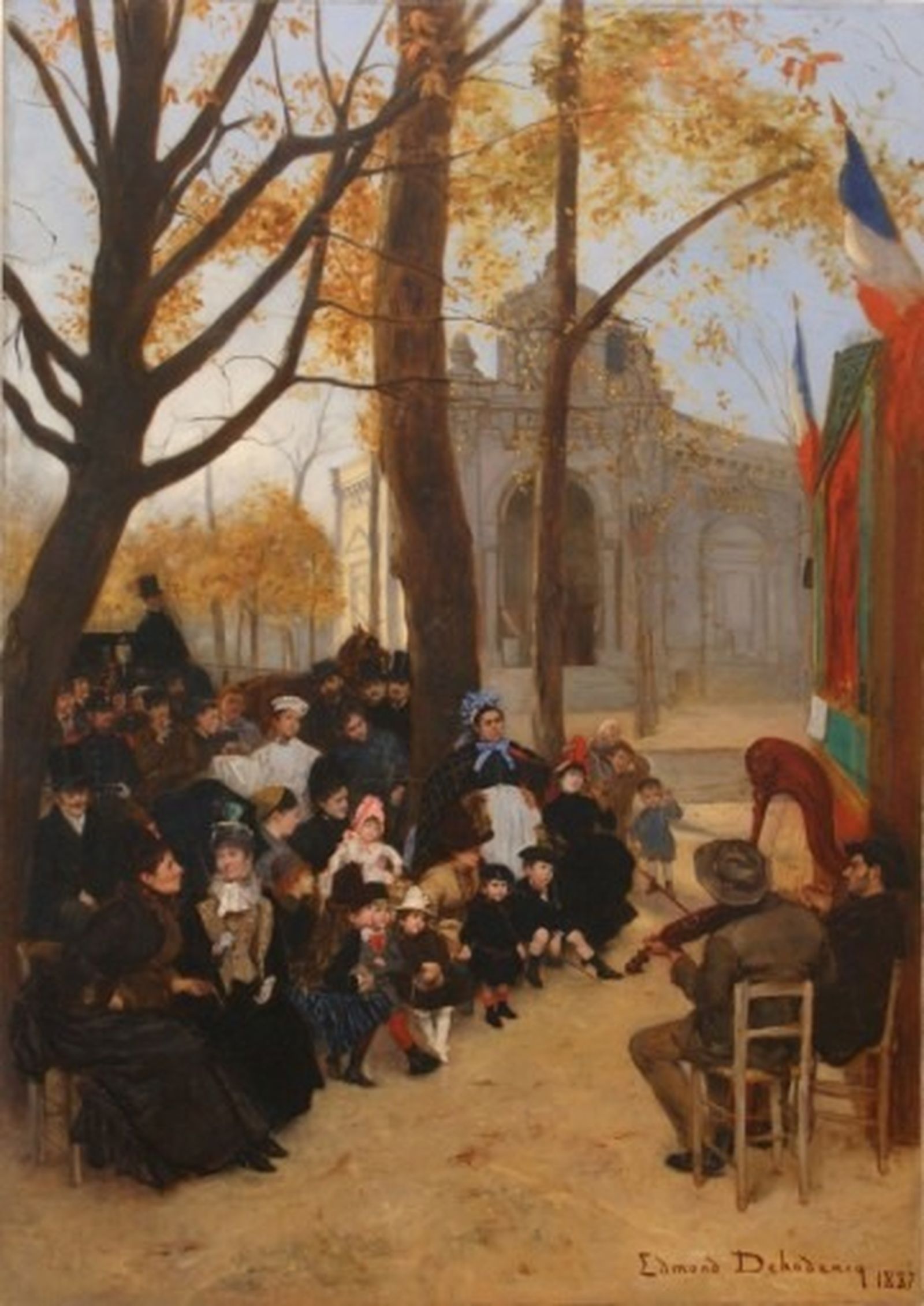 Vista completa del cuadro 'Le Guignol des Champs-Elysees'.