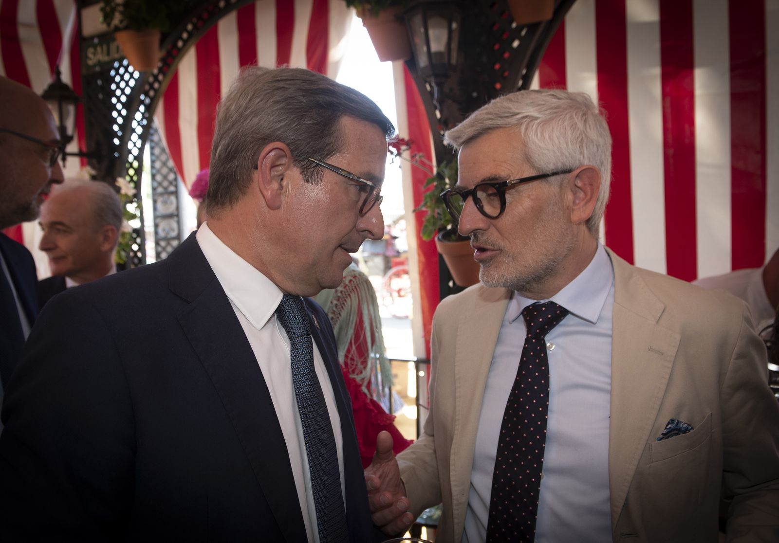 La recepción en la caseta del Santander, en imágenes