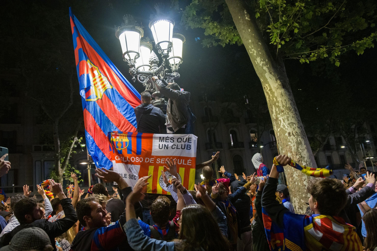 Las fotos de la celebración fallida del Barcelona ante el Espanyol