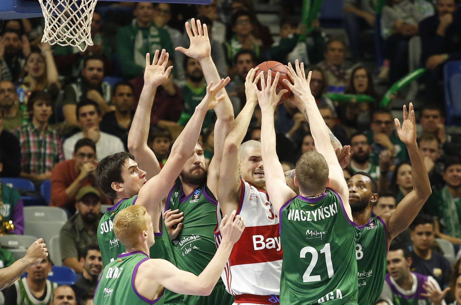 Imágenes del Unicaja-Bayern de Múnich
