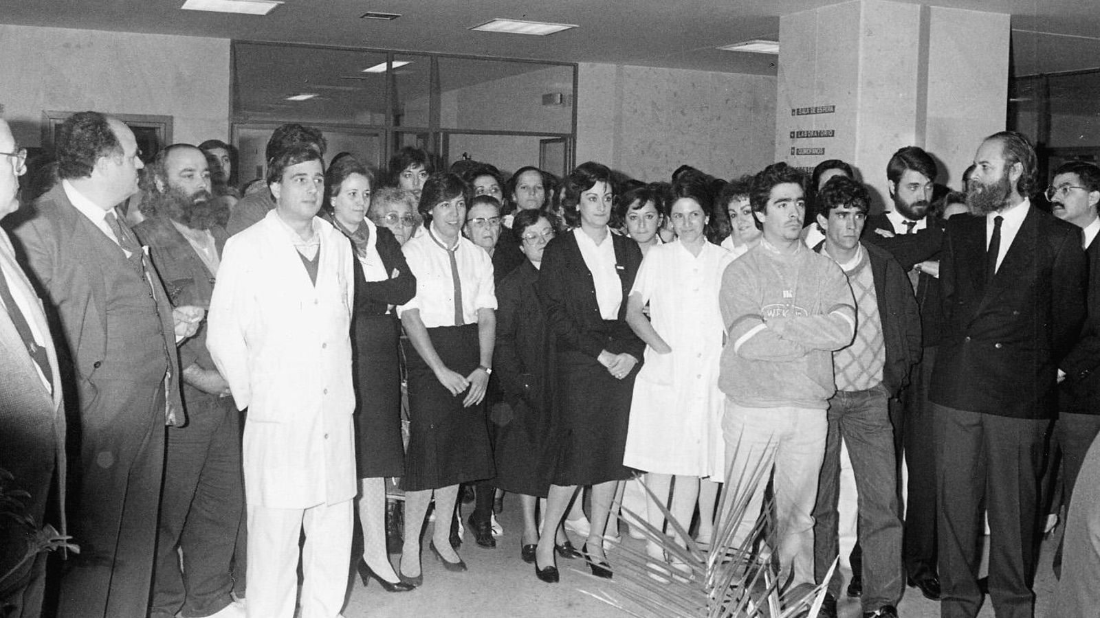 Un momento de la inauguración del hospital Infanta Elena en 1985.