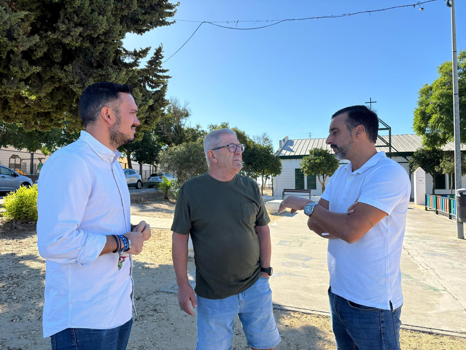 Jesús Alba, junto a José Barriga y José Antonio Díaz.