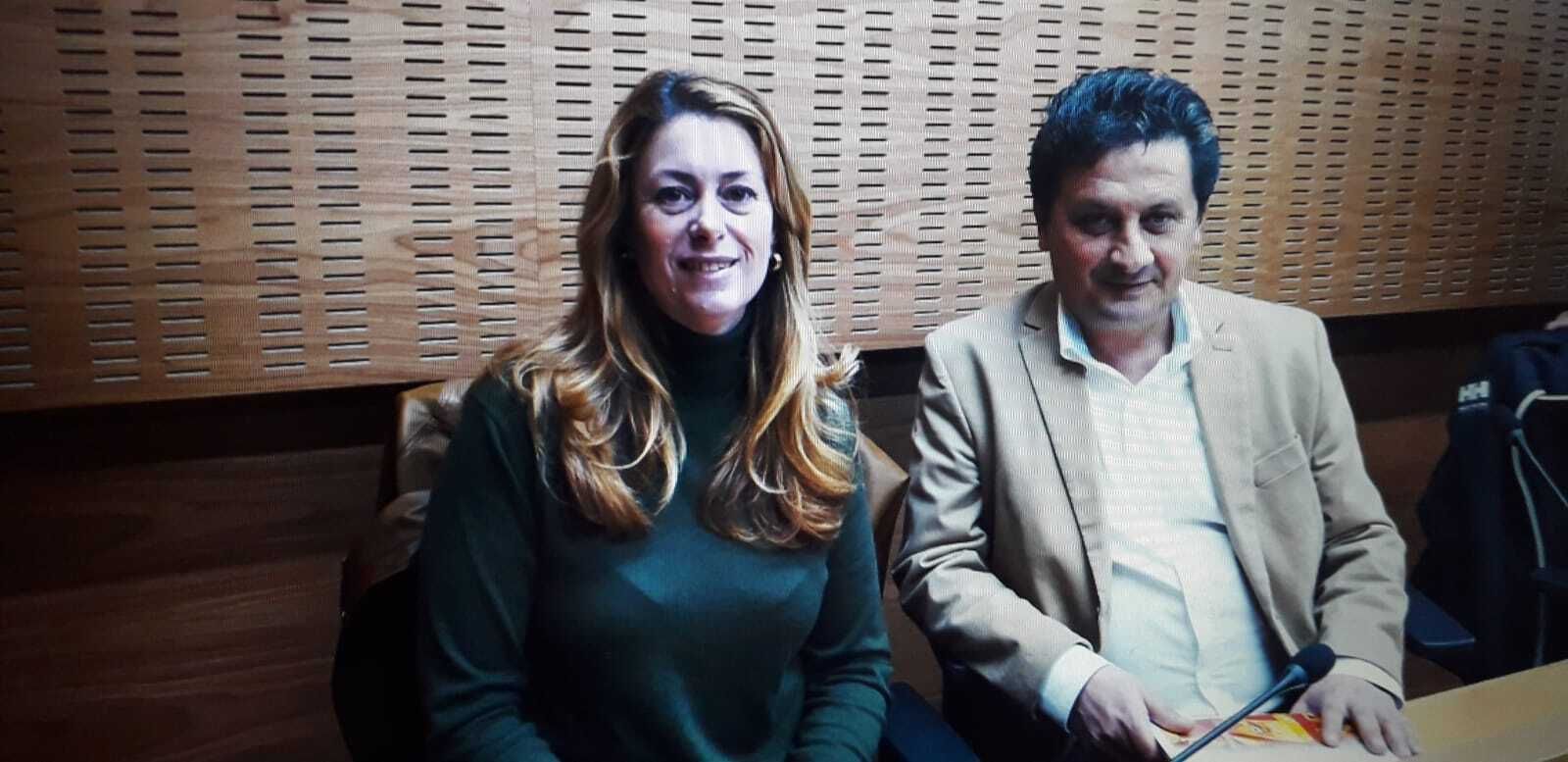 Los ediles de Vox Leocadia Benavente y Juan Carlos Sanz.