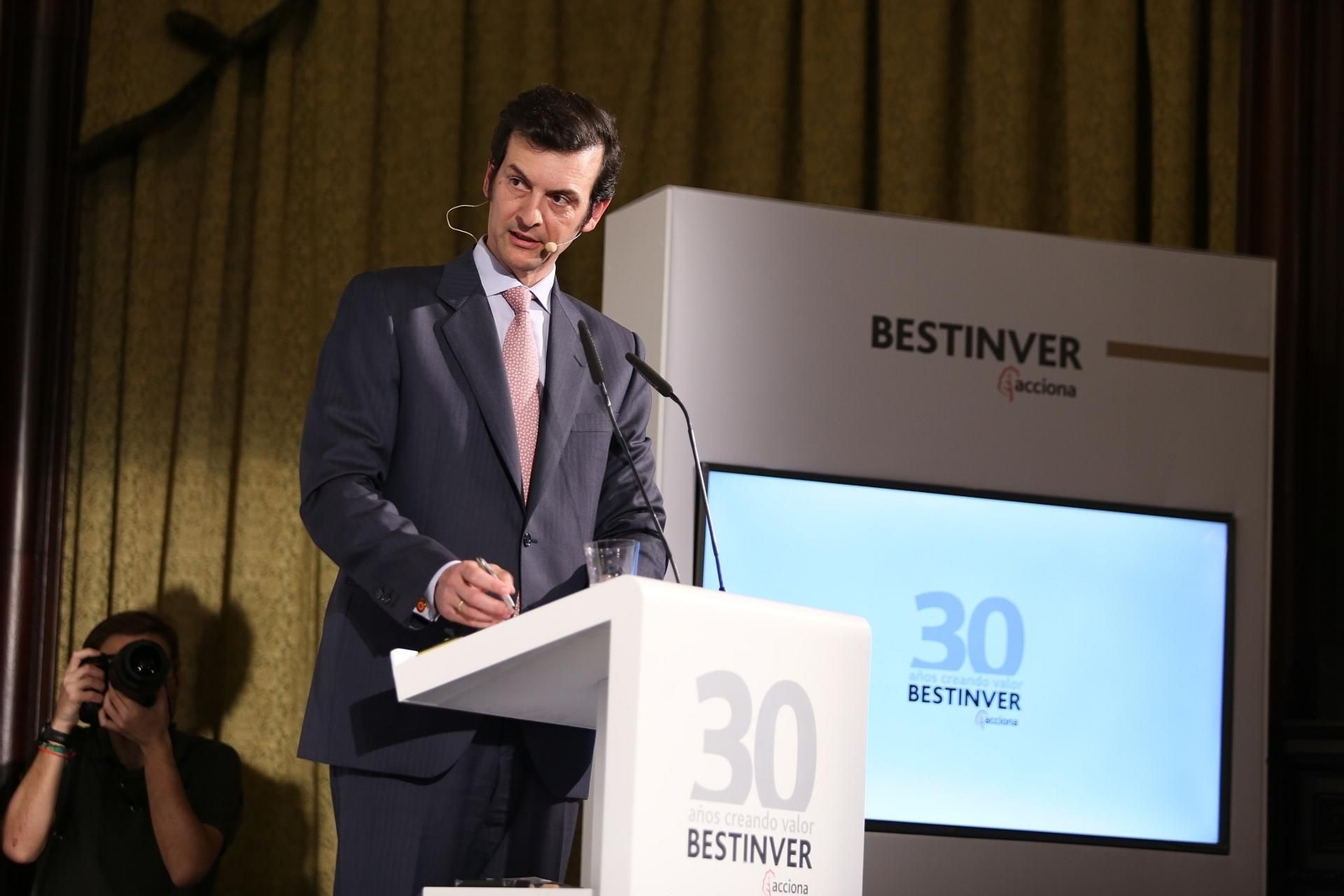 Gustavo Trillo, director comercial de Bestinver, ayer en la Conferencia de Inversores celebrada en Sevilla.