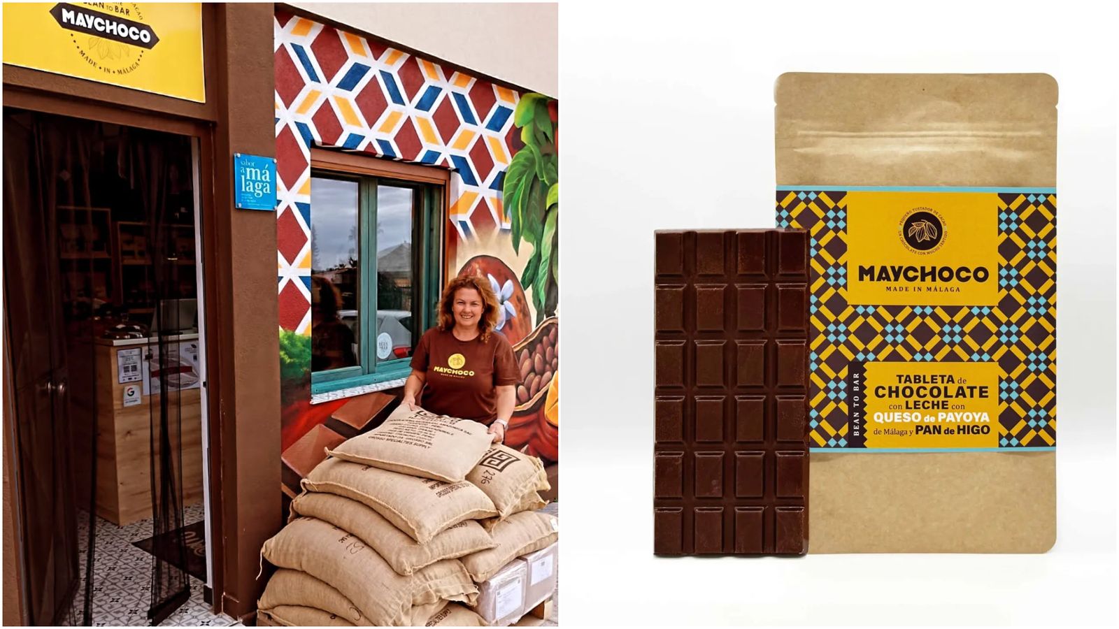 Mayte Sánchez, Maychoco y la tableta en cuestión.