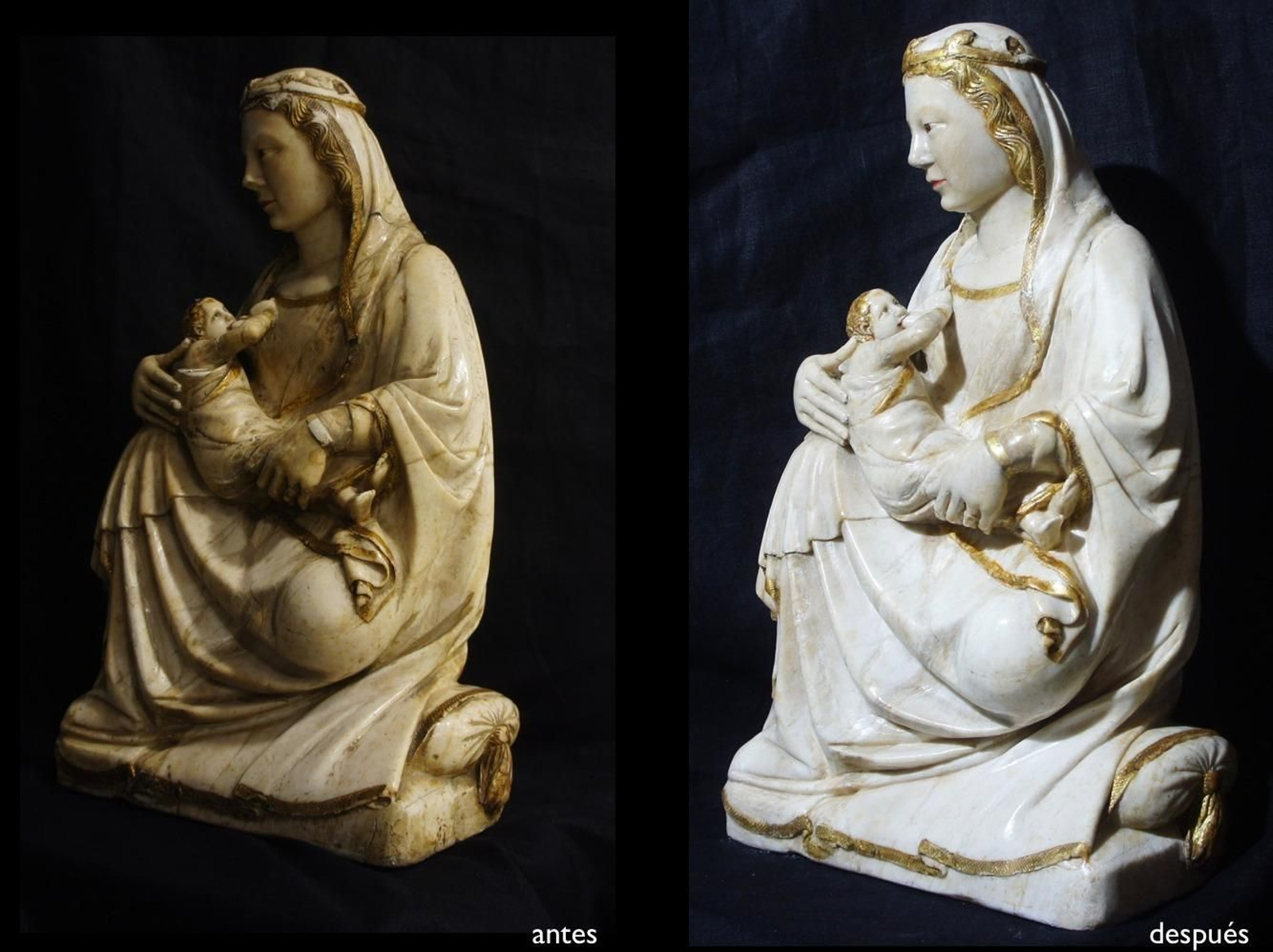 Antes y después de la Virgen de la Consolación de la iglesia de Santo Domingo en Jerez