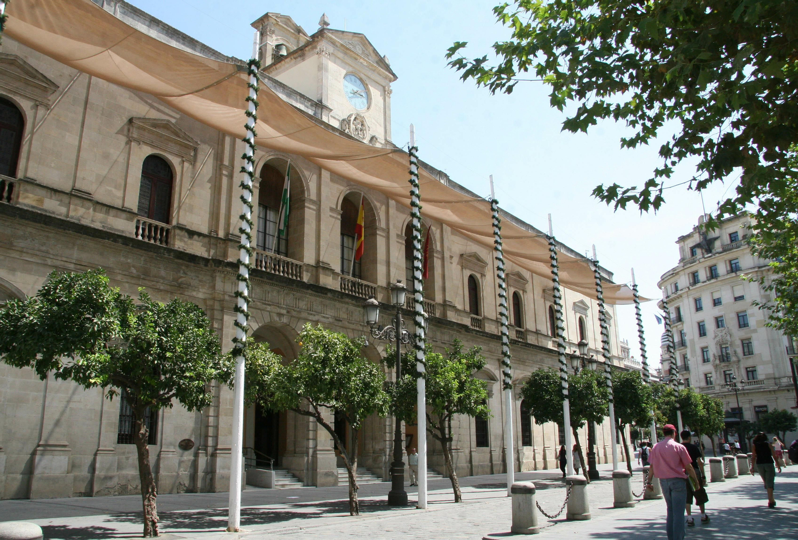 Fachada del Ayuntamiento de Sevilla, en la Plaza Nueva.