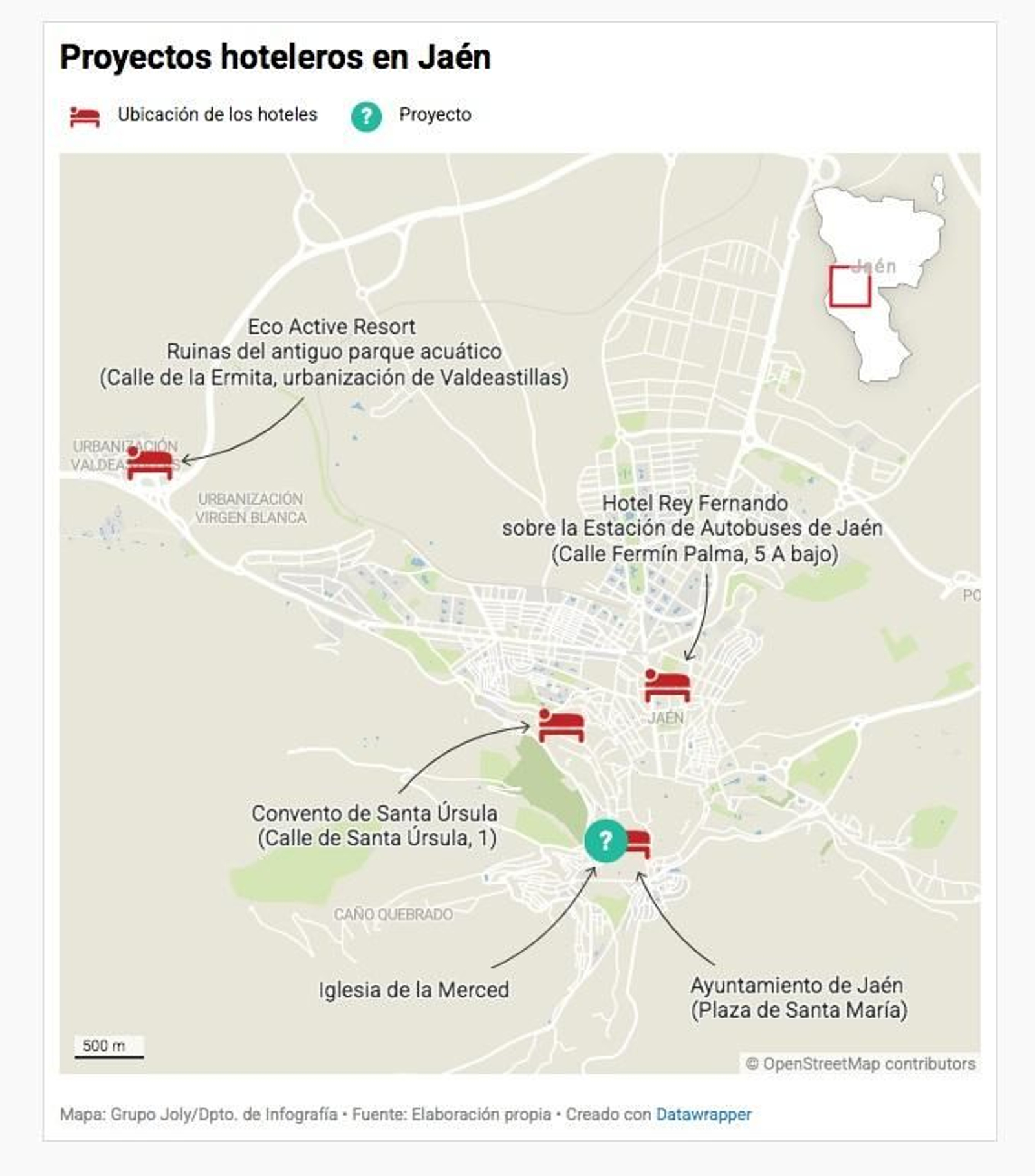 Infografía con los proyectos hoteleros anunciados.