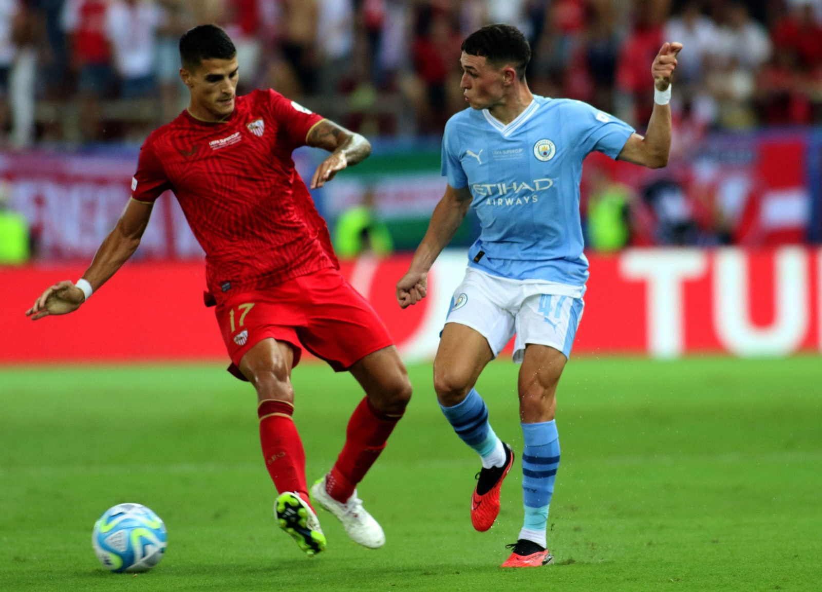 Las fotos del Manchester City-Sevilla FC en la Supercopa de Europa