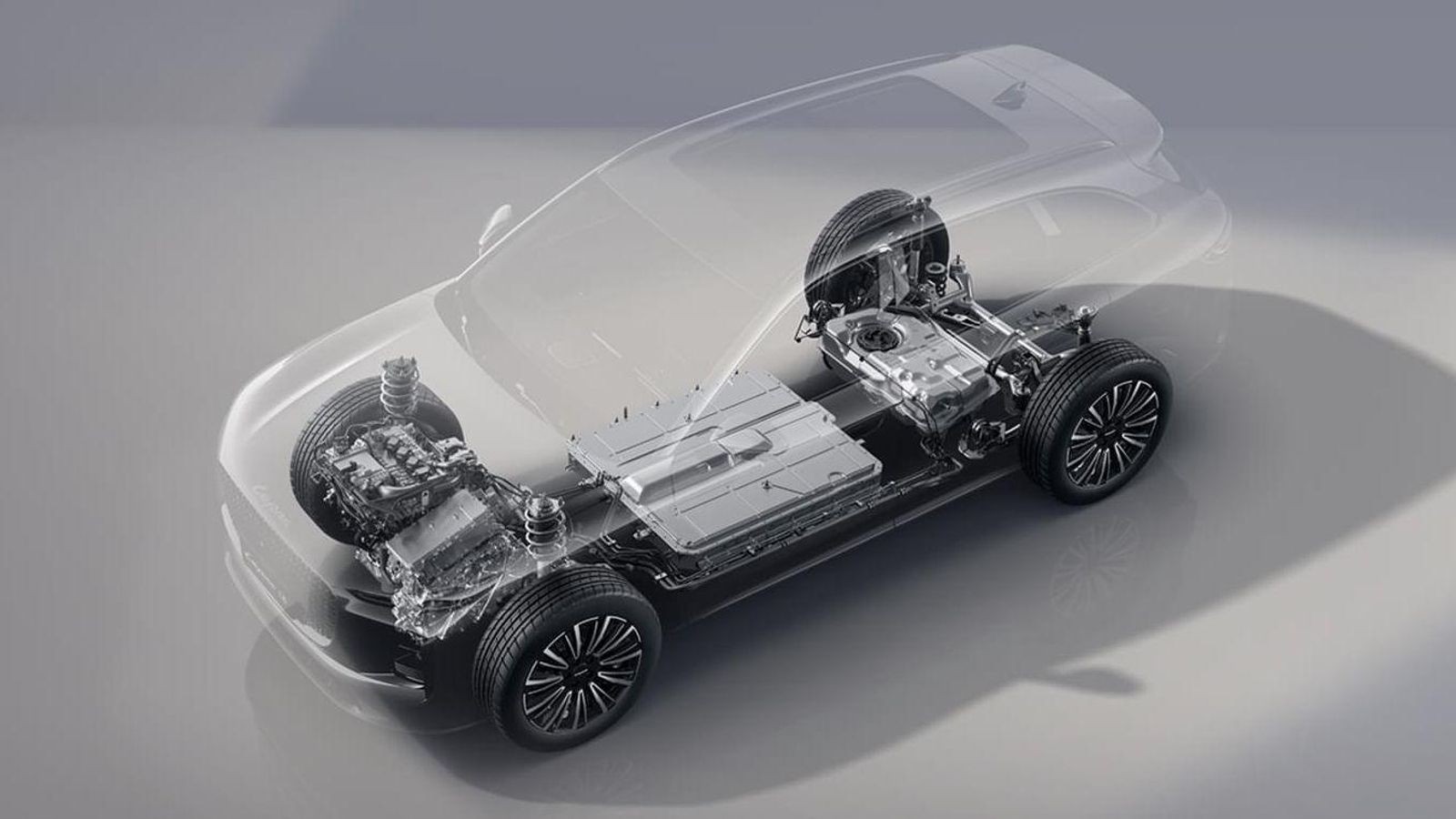 La nueva plataforma LET, que admite diversas soluciones de electrificación -desde modelos eléctricos a híbridos pasando por híbridos enchufables, REEV, etc-, es la base del nuevo Lepas L8.