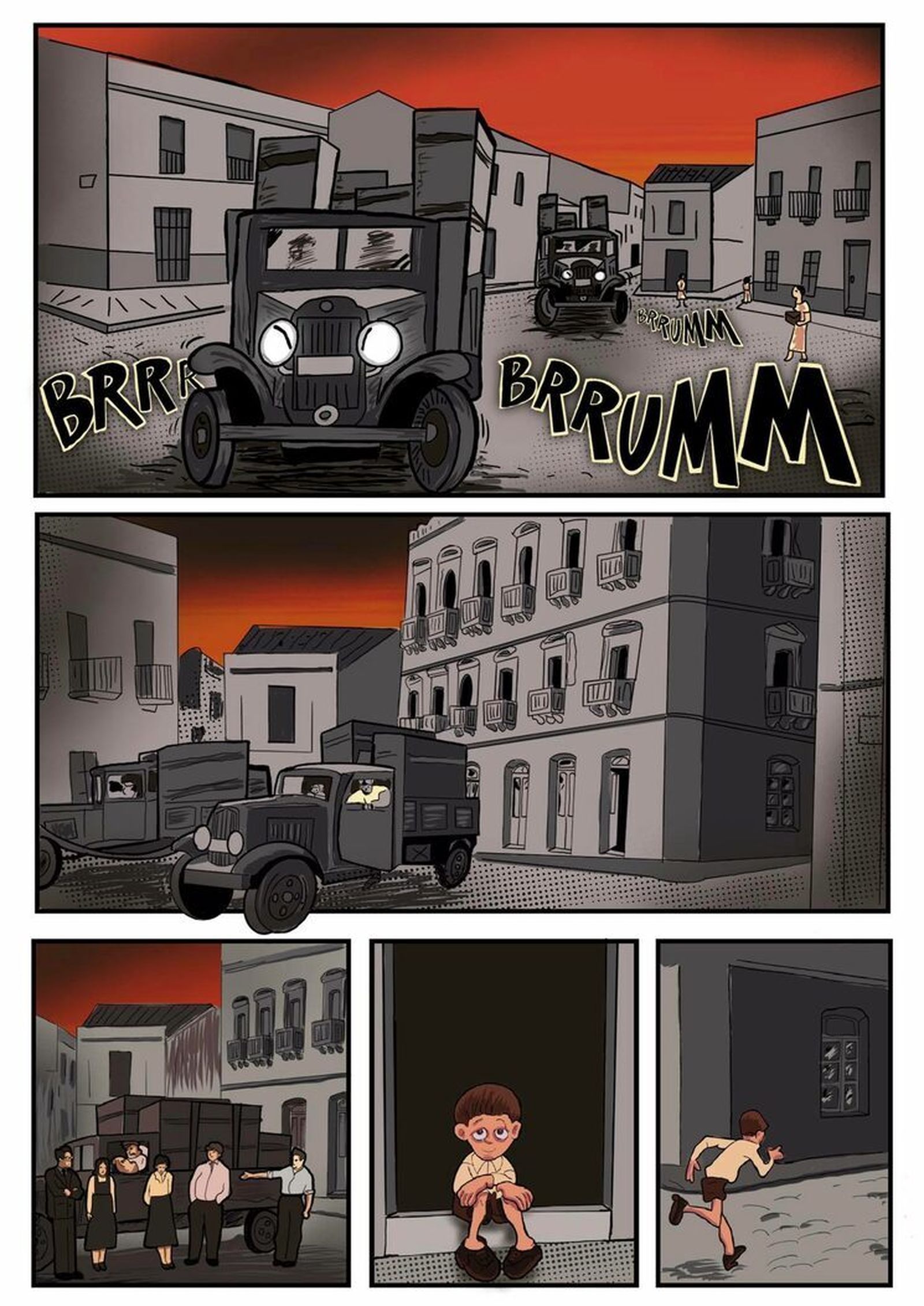 Ilustraciones del cómic.