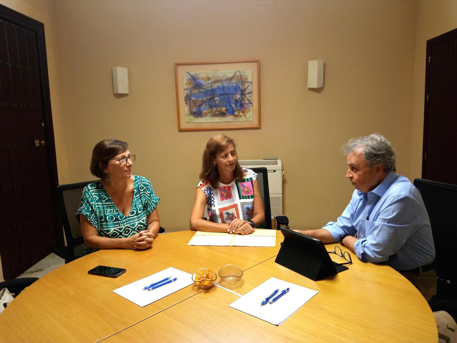 Una imagen de la reunión con Antonio Real.