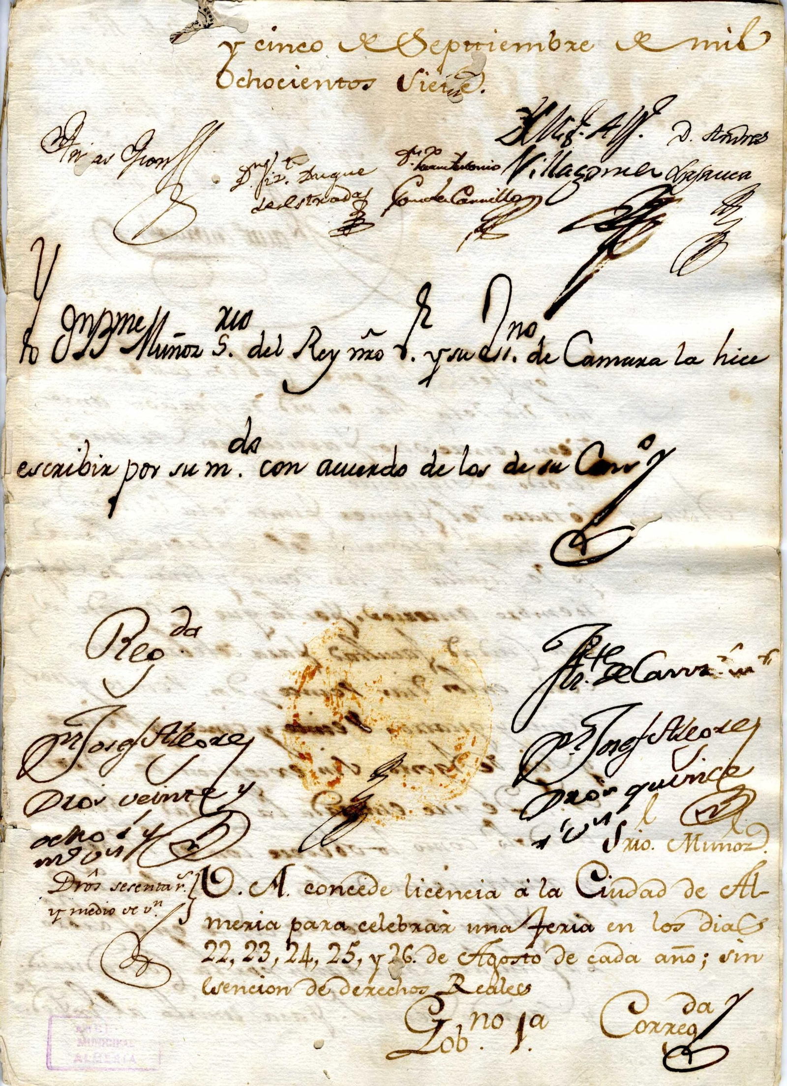 Documento de 1820