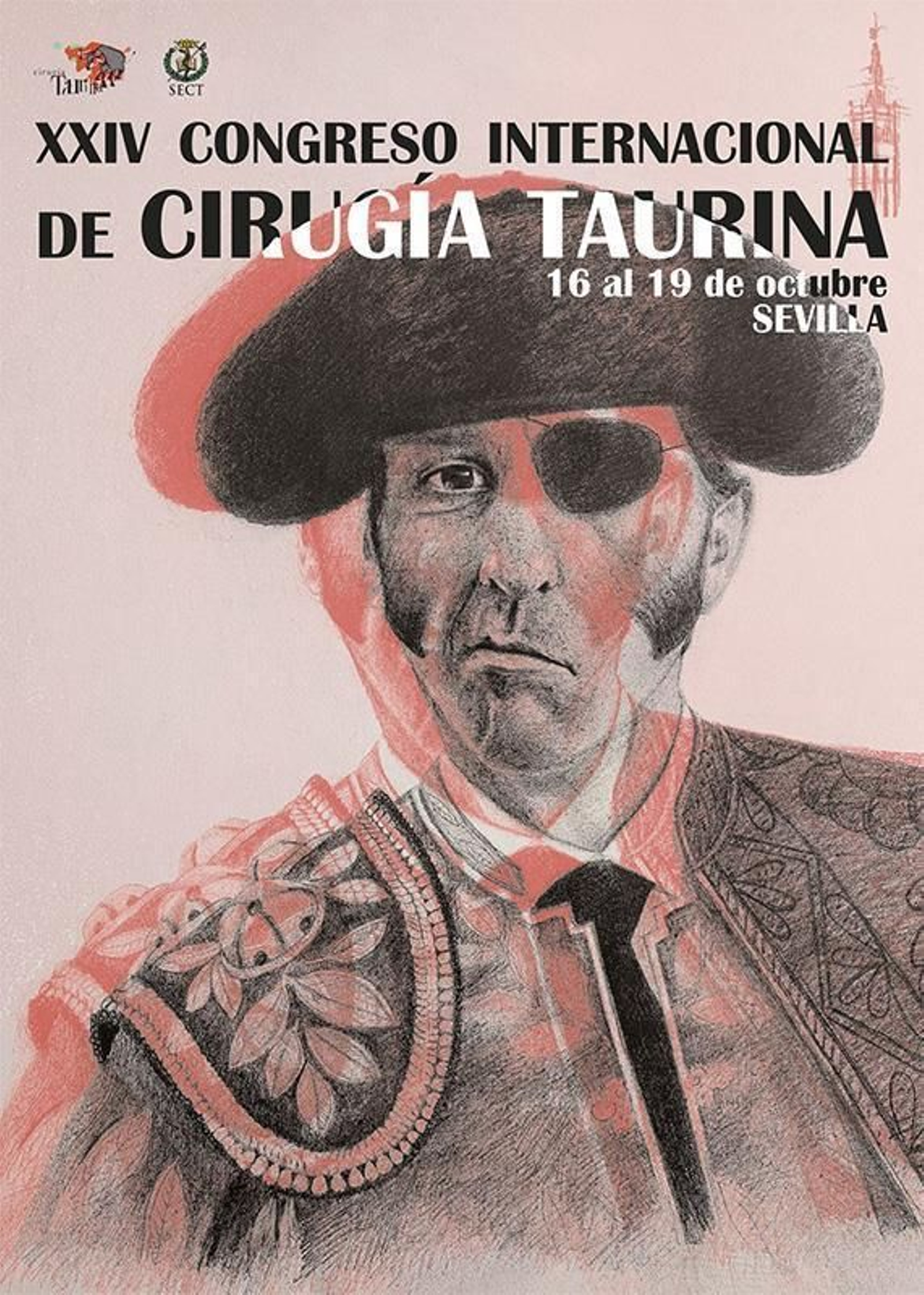 Cartel anunciador del Congreso de Cirugía, protagonizado por Juan José Padilla.