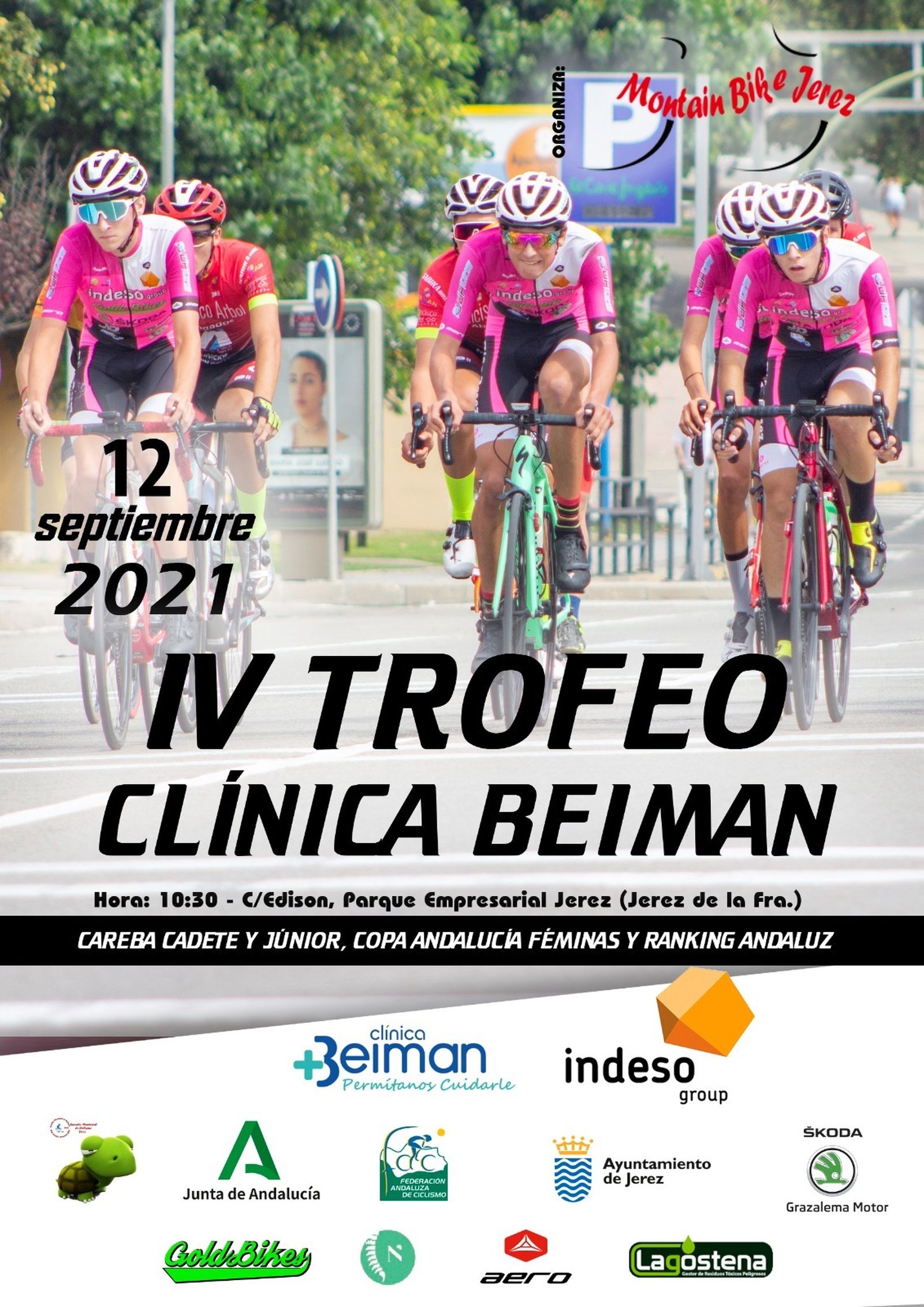 Cartel del IV Trofeo 'Clínica Beiman' de ciclismo.