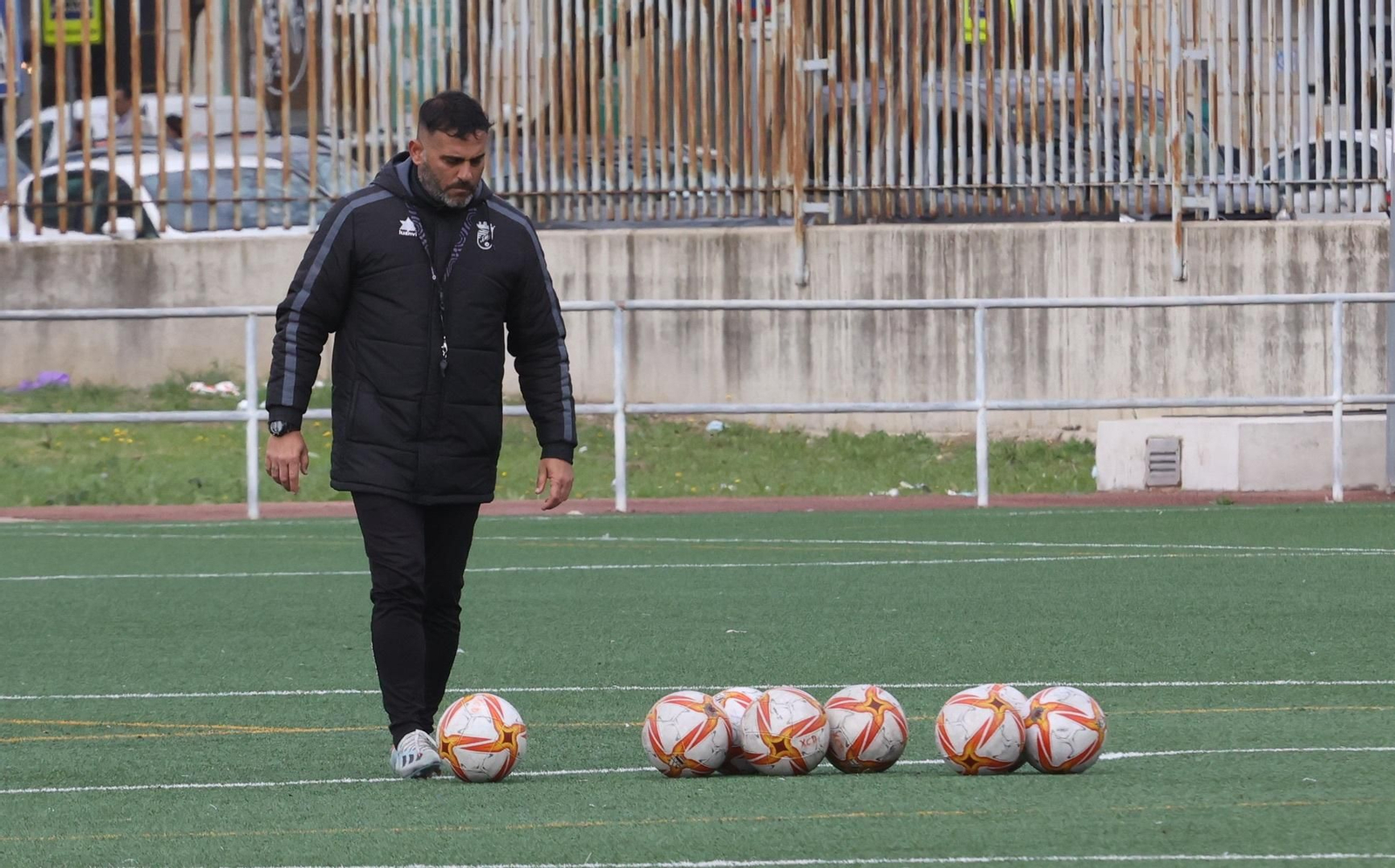 Emilio Fajardo, en el entrenamiento de este miércoles en La Granja.