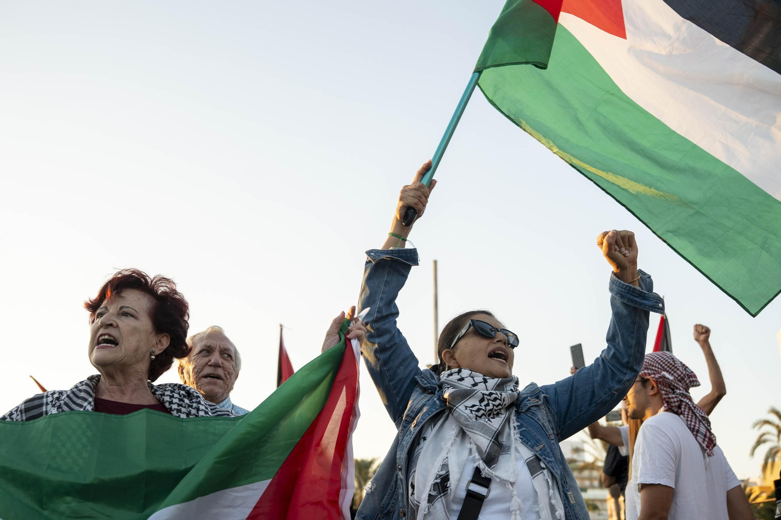 Manifestación convocada por la Plataforma Almería por Palestina