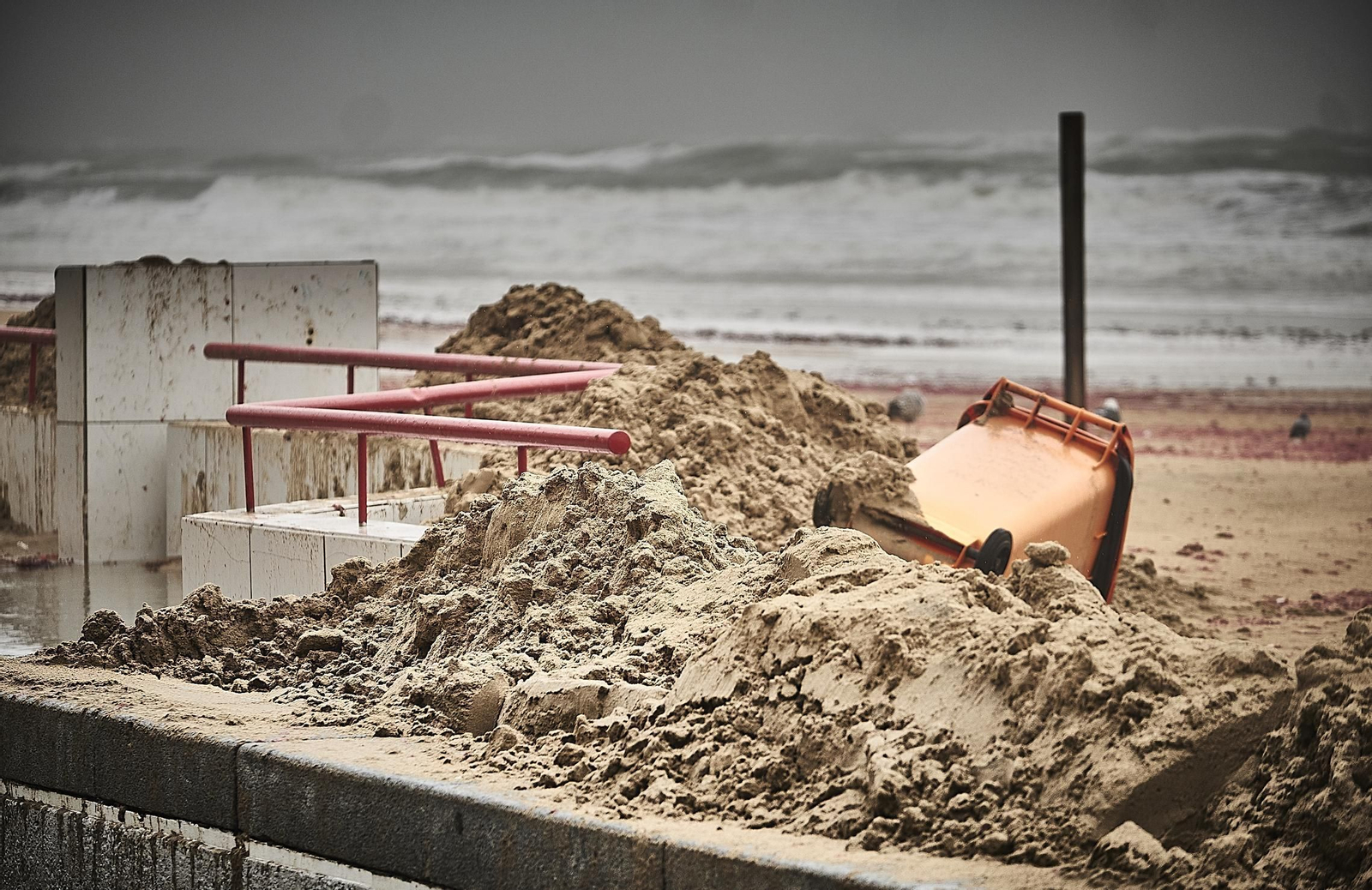 Efectos del temporal en Cádiz