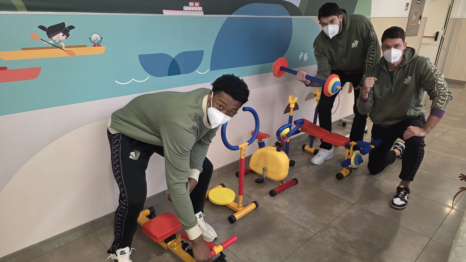 Los jugadores del Unicaja.