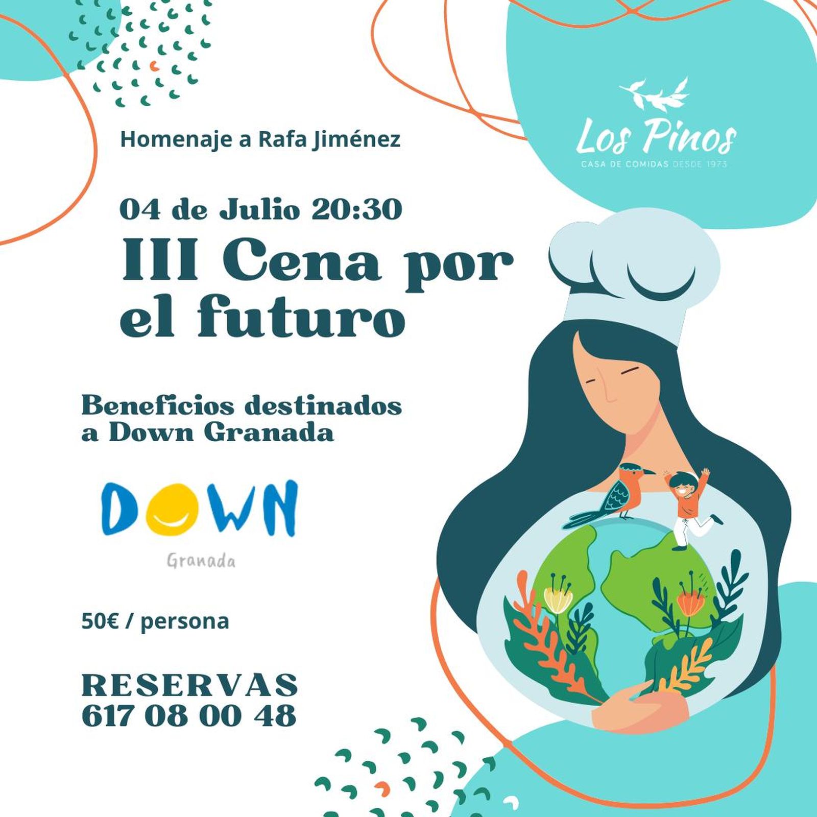 El cartel de la III Cena por el futuro.