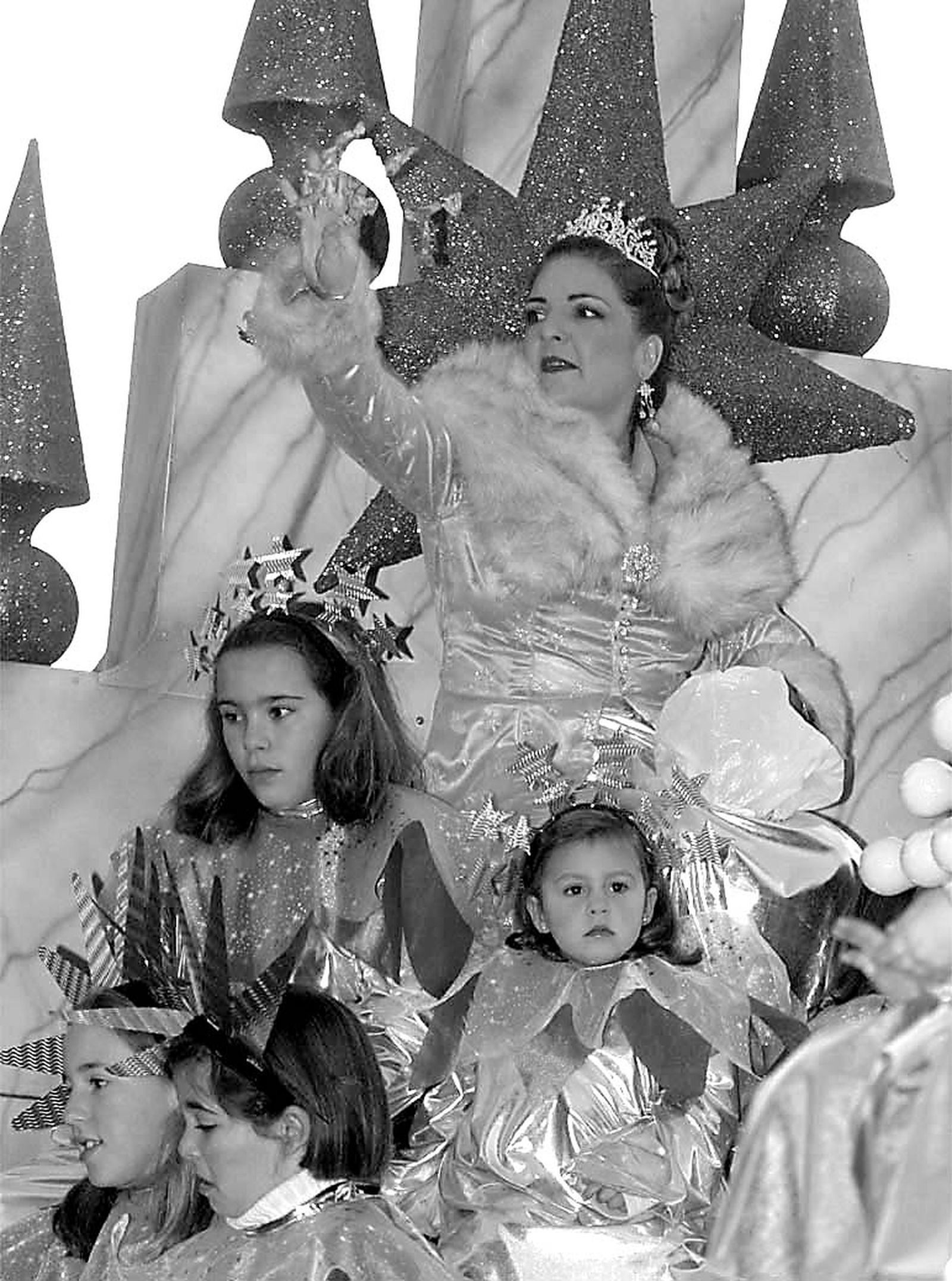 La Estrella de Oriente de la Cabalgata de Reyes de 2005 en San Fernando, encarnada por Maite Rodríguez Labandón
