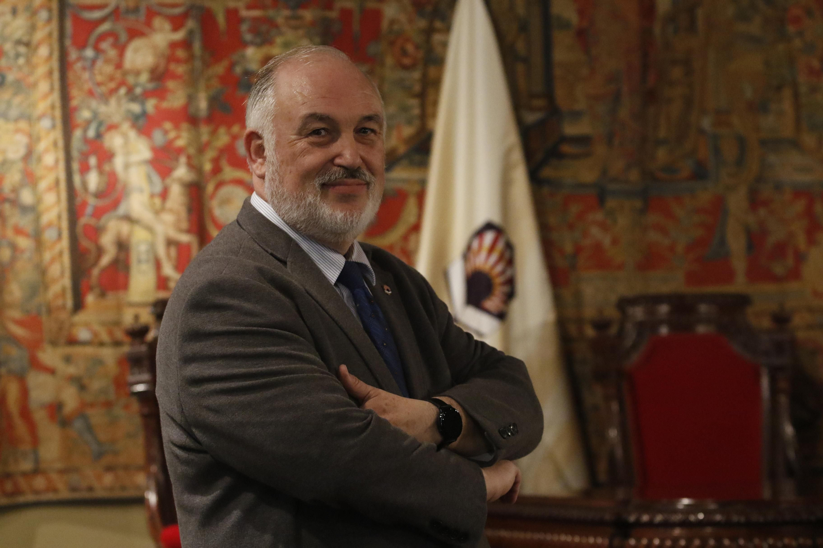 Muñoz Usano, en la sede del Consejo Social de la Universidad.