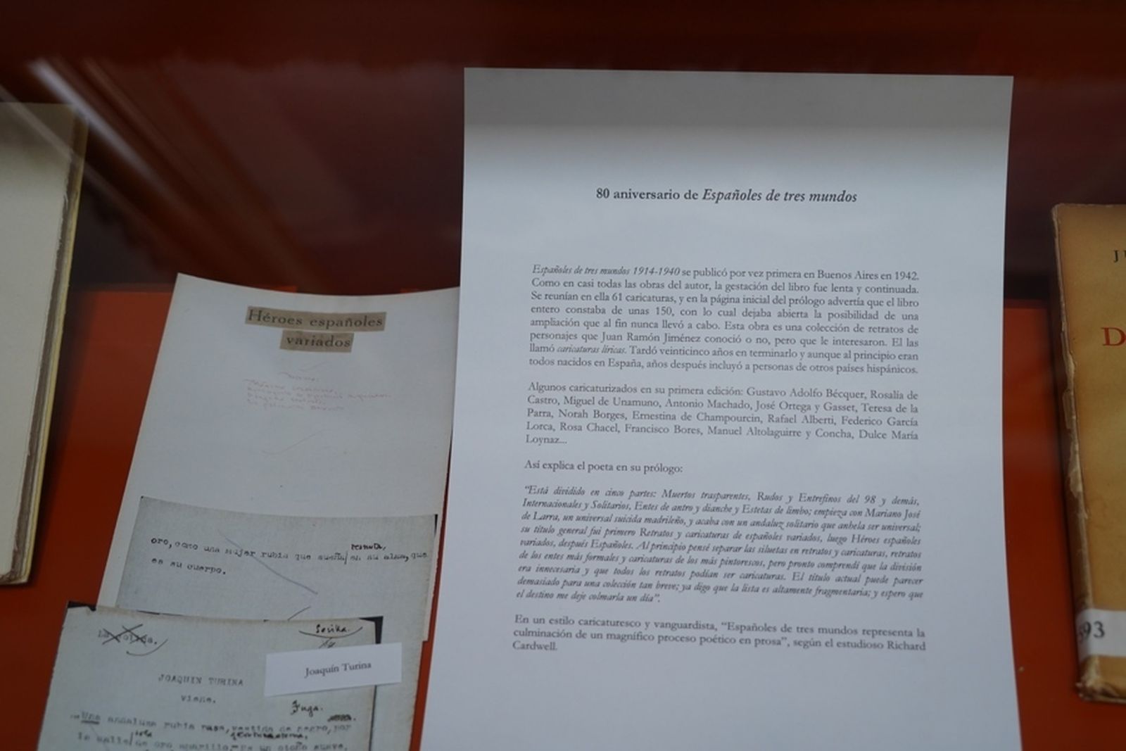 Documentos sobre Españoles de Tres Mundos.