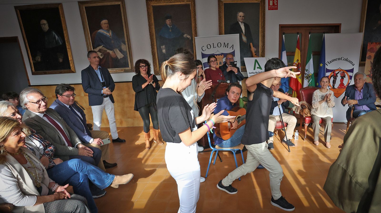 El Gómez, El Carbonero y Angelita Gómez en el taller generacional Flamen Coloma