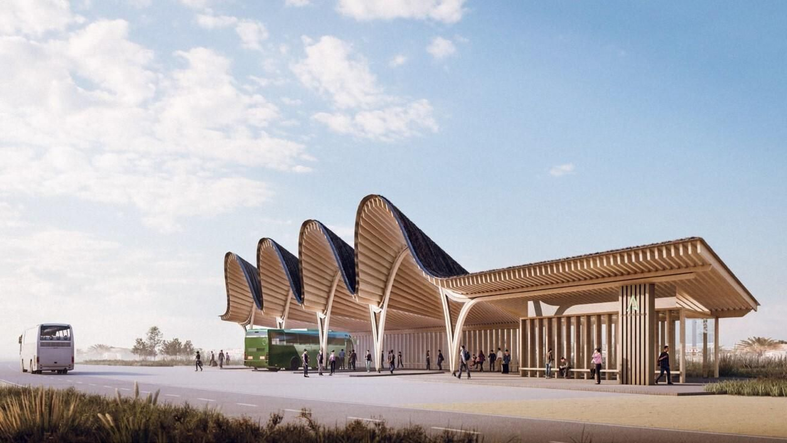 Maqueta del proyecto de la estación de autobuses de El Rocío.