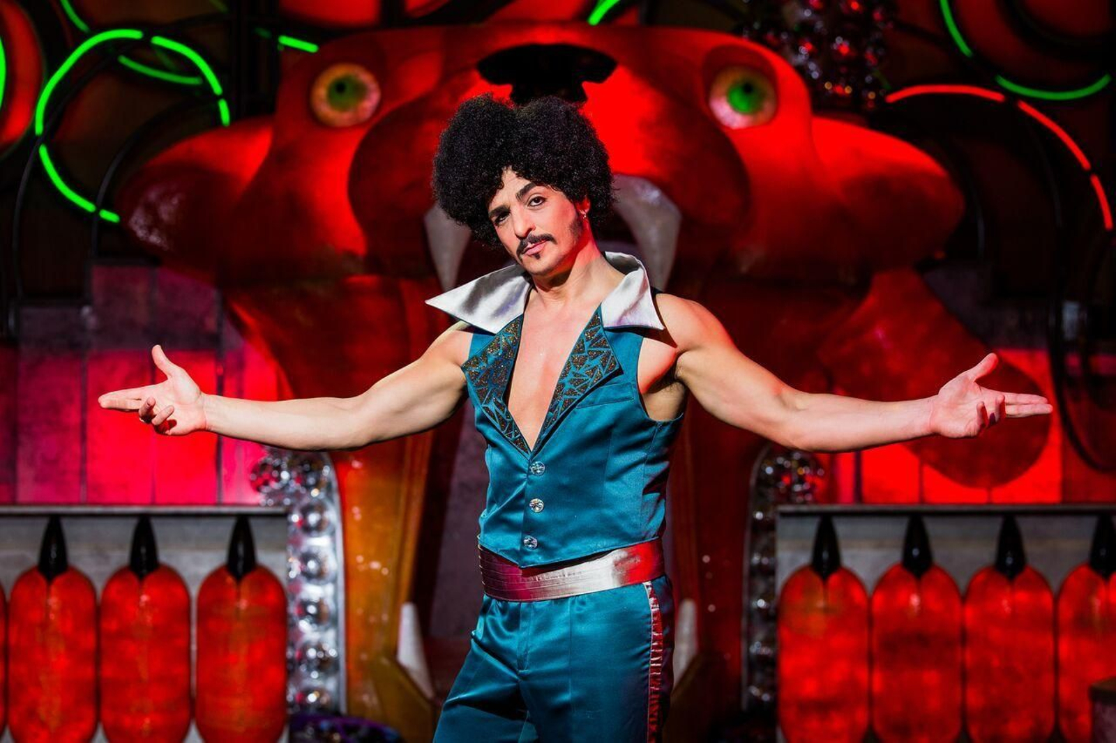Taxbi Franquela en un momento del espectáculo.