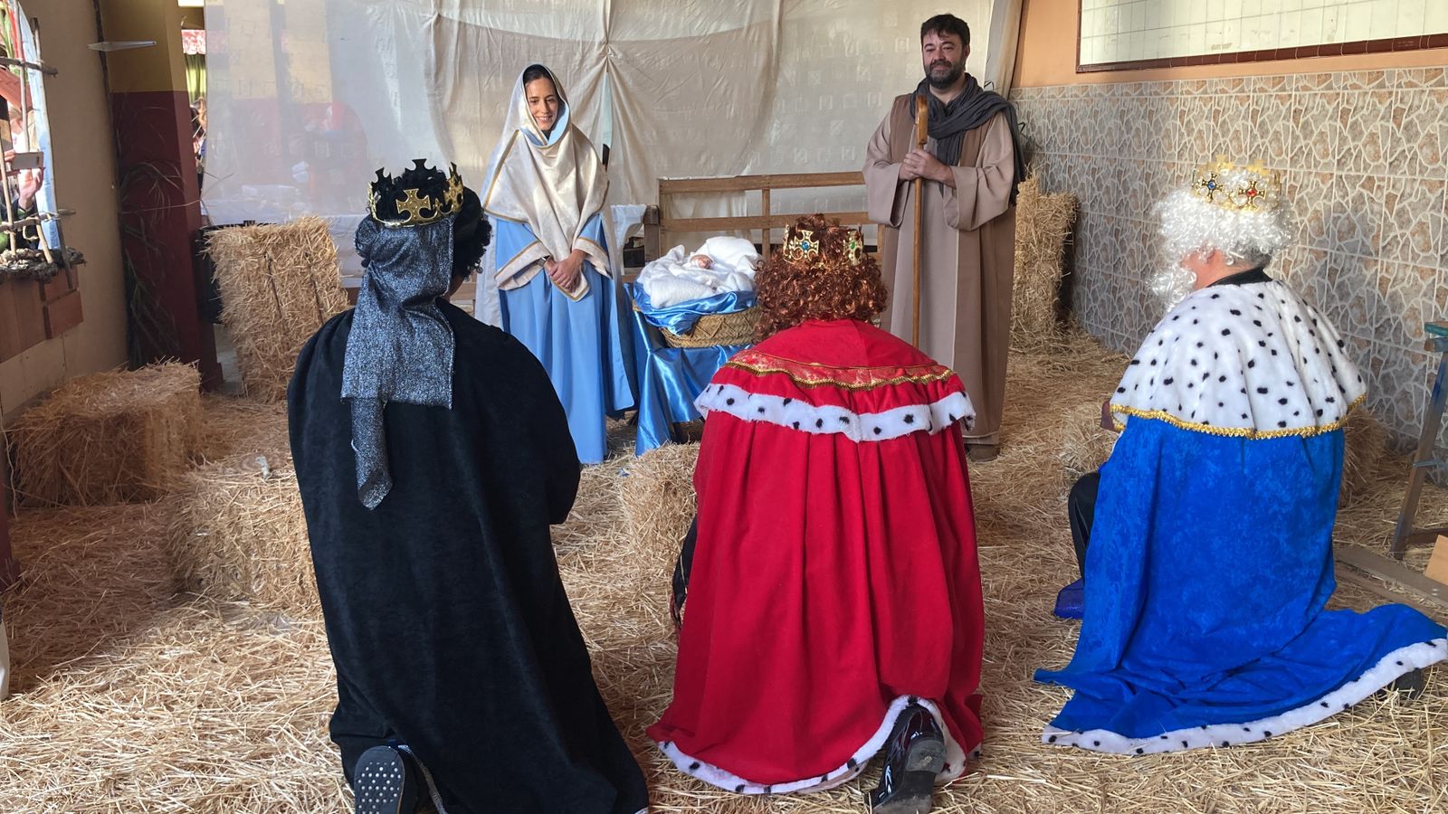 Belén Viviente del Colegio Salesianos San Juan Bosco.