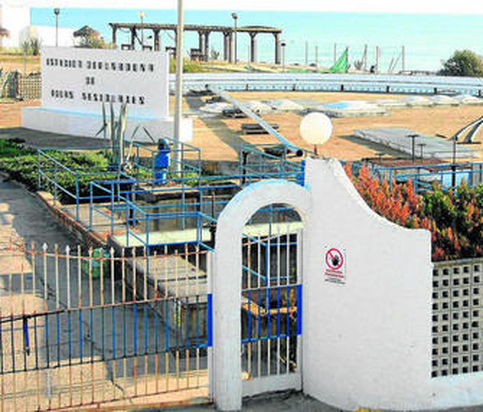 Estación Depuradora de Matalascañas, a mediados de enero de 2012.
