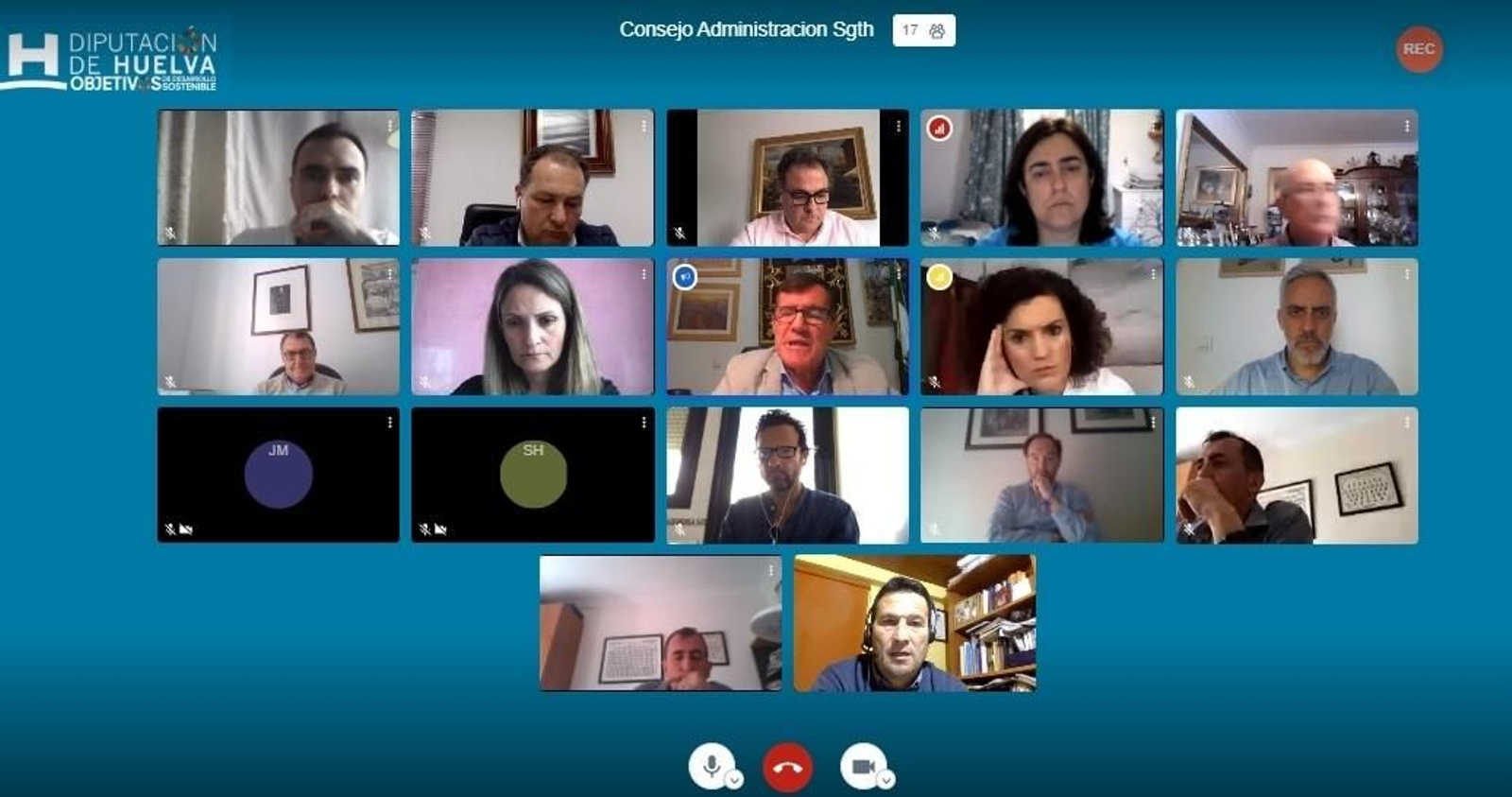 Videoconferencia del consejo de administración del SGTH.