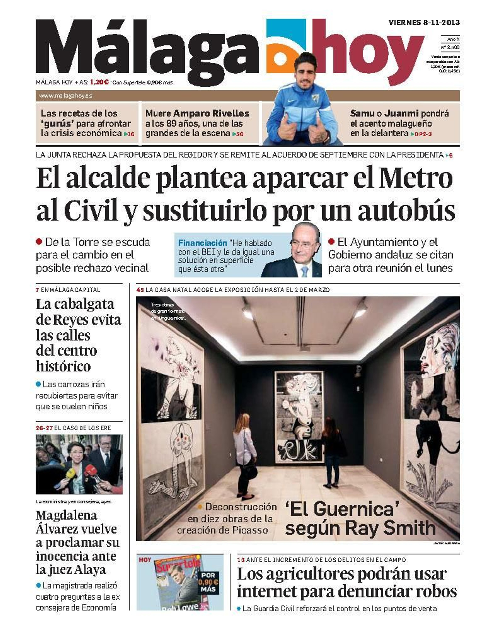 De la Torre vira.  El alcalde propone aparcar el Metro en superficie y apostar por una línea de autobús hasta el Civil.