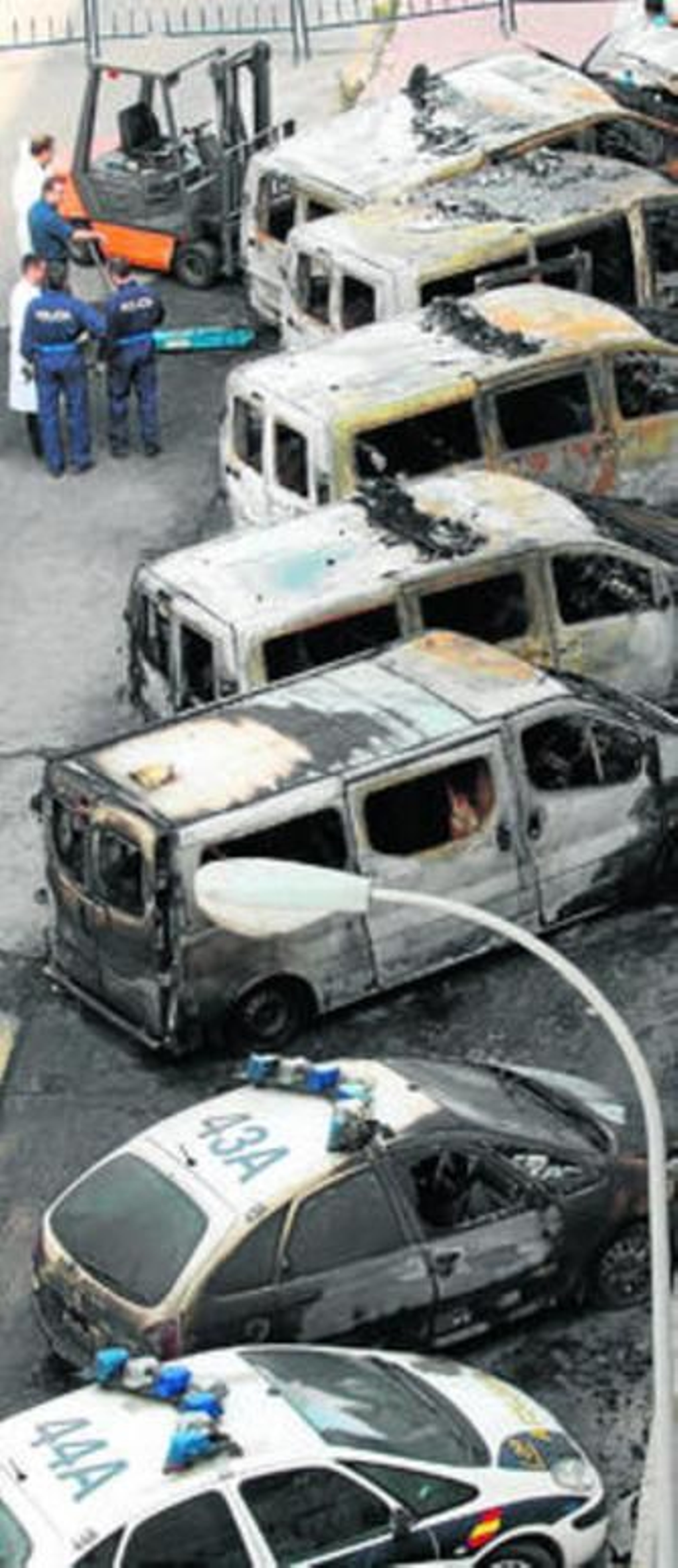 Estado en el que quedaron los vehículos.